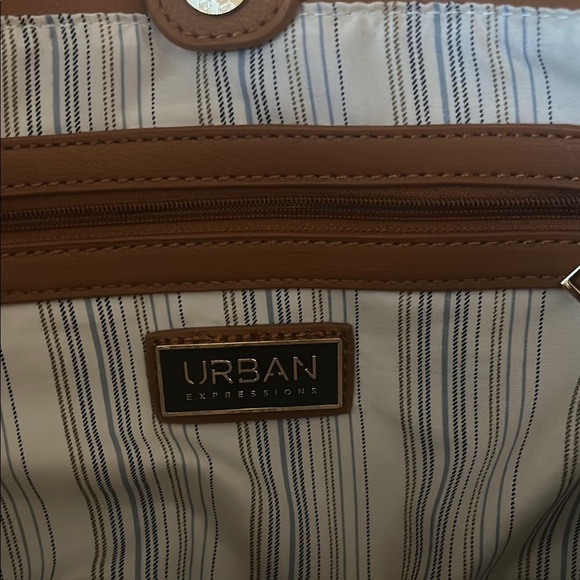 Urban Expressions Tan Woven Tote Bag - Picture 2 of 6